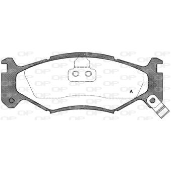 Jeu de 4 plaquettes de frein avant OPEN PARTS OEM 4423812
