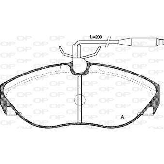 Jeu de 4 plaquettes de frein avant OPEN PARTS OEM 9945788