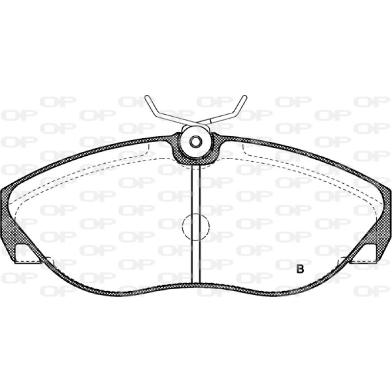 Jeu de 4 plaquettes de frein avant OPEN PARTS BPA0486.02 - Visuel 2