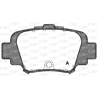 Jeu de 4 plaquettes de frein arrière OPEN PARTS OEM 4406099B85