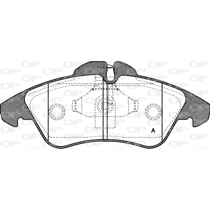 Jeu de 4 plaquettes de frein avant OPEN PARTS BPA0578.00 - Visuel 1