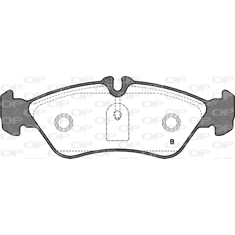 Jeu de 4 plaquettes de frein arrière OPEN PARTS BPA0580.00 - Visuel 2