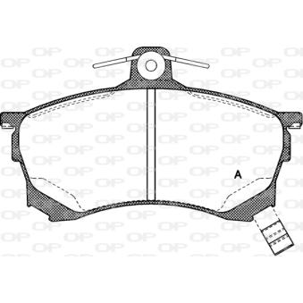 Jeu de 4 plaquettes de frein avant OPEN PARTS OEM MR407944