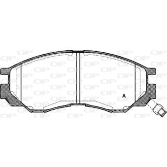 Jeu de 4 plaquettes de frein avant OPEN PARTS OEM MR493984