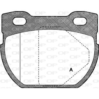 Jeu de 4 plaquettes de frein arrière OPEN PARTS OEM STC1601