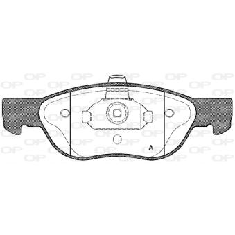 Jeu de 4 plaquettes de frein avant OPEN PARTS OEM 77363321
