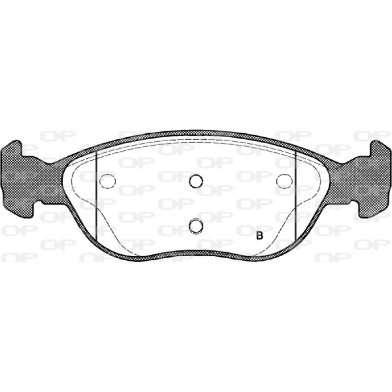 Jeu de 4 plaquettes de frein avant OPEN PARTS BPA0587.21 - Visuel 2
