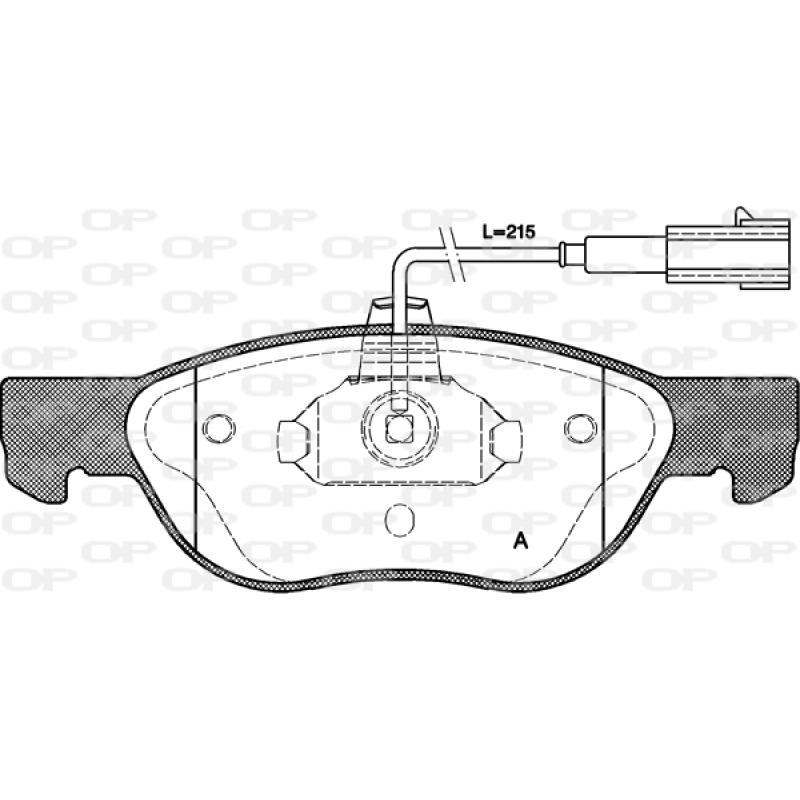 Jeu de 4 plaquettes de frein avant OPEN PARTS BPA0587.22 - Visuel 1