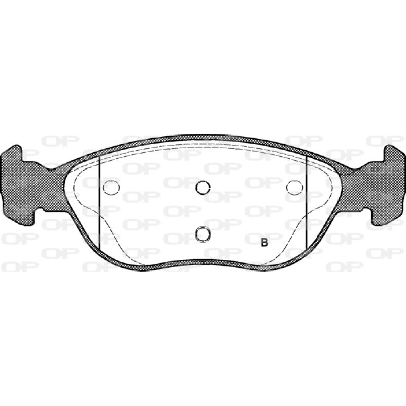 Jeu de 4 plaquettes de frein avant OPEN PARTS BPA0587.22 - Visuel 2