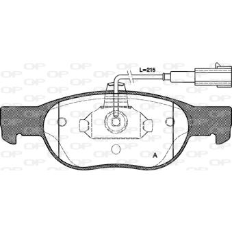 Jeu de 4 plaquettes de frein avant OPEN PARTS OEM 71713143