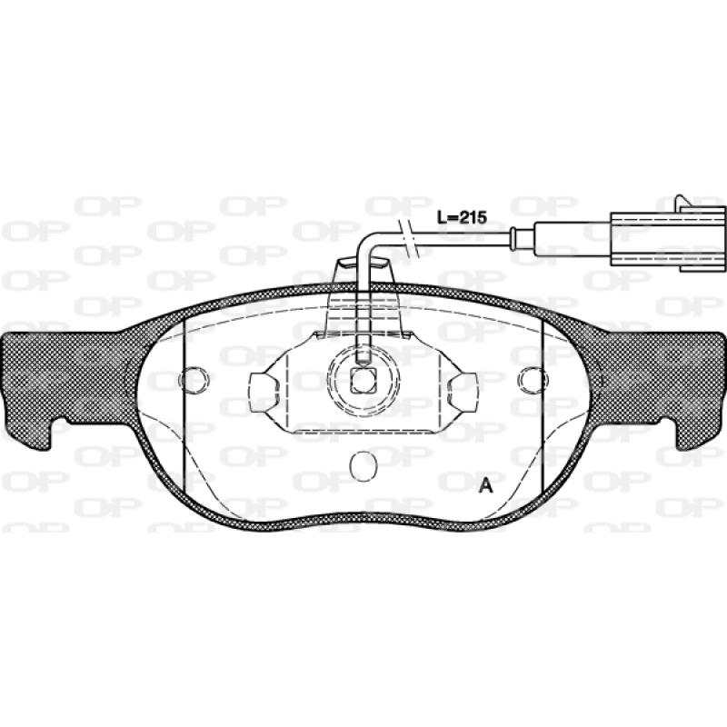 Jeu de 4 plaquettes de frein avant OPEN PARTS BPA0588.31 - Visuel 1