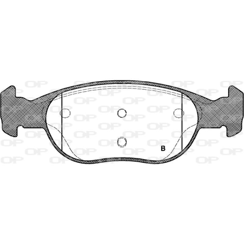 Jeu de 4 plaquettes de frein avant OPEN PARTS BPA0588.31 - Visuel 2