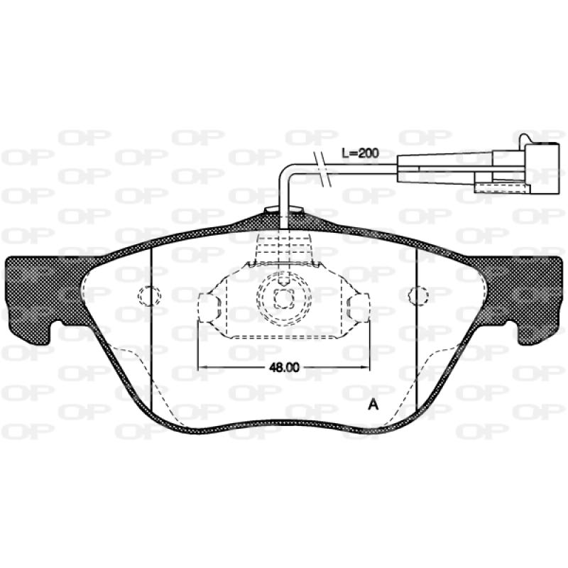 Jeu de 4 plaquettes de frein avant OPEN PARTS BPA0589.02 - Visuel 1