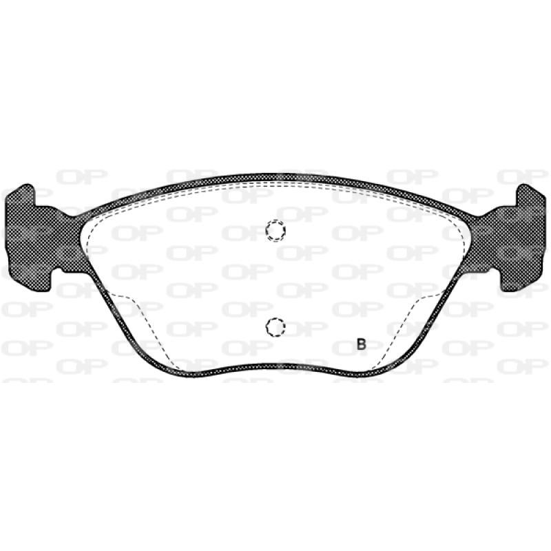 Jeu de 4 plaquettes de frein avant OPEN PARTS BPA0589.21 - Visuel 1