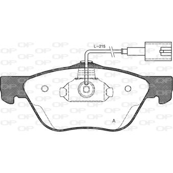 Jeu de 4 plaquettes de frein avant OPEN PARTS OEM 77362683 Jeu de 4 plaquettes de frein avant OPEN PARTS OEM 77362683