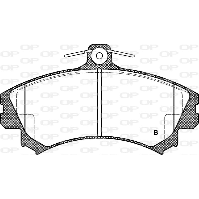 Jeu de 4 plaquettes de frein avant OPEN PARTS BPA0590.02 - Visuel 1