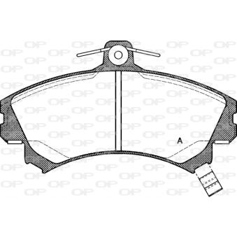 Jeu de 4 plaquettes de frein avant OPEN PARTS OEM 4544200920