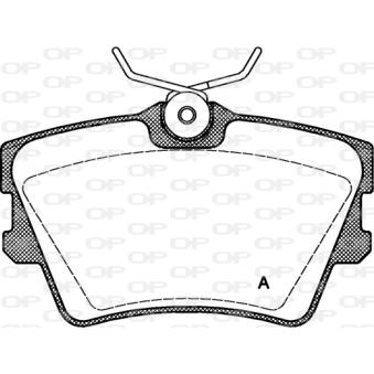 Jeu de 4 plaquettes de frein arrière OPEN PARTS OEM 7D0698451E