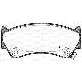 Jeu de 4 plaquettes de frein avant OPEN PARTS OEM D10601N090
