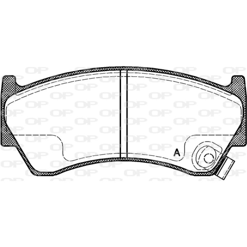 Jeu de 4 plaquettes de frein avant OPEN PARTS BPA0592.42 - Visuel 1