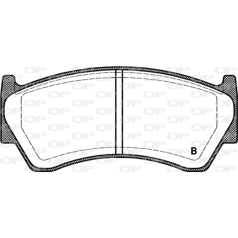 Jeu de 4 plaquettes de frein avant OPEN PARTS BPA0592.42 - Visuel 2