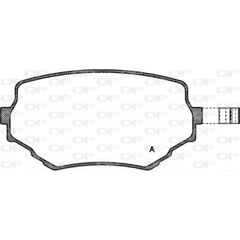 Jeu de 4 plaquettes de frein avant OPEN PARTS OEM 5520065D00