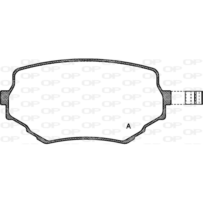 Jeu de 4 plaquettes de frein avant OPEN PARTS BPA0594.02 - Visuel 1
