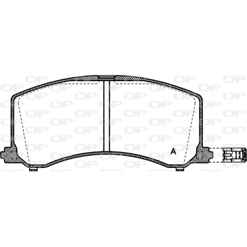 Jeu de 4 plaquettes de frein avant OPEN PARTS BPA0595.02 - Visuel 1
