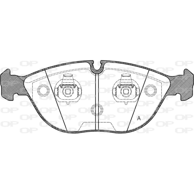Jeu de 4 plaquettes de frein avant OPEN PARTS BPA0597.00 - Visuel 1
