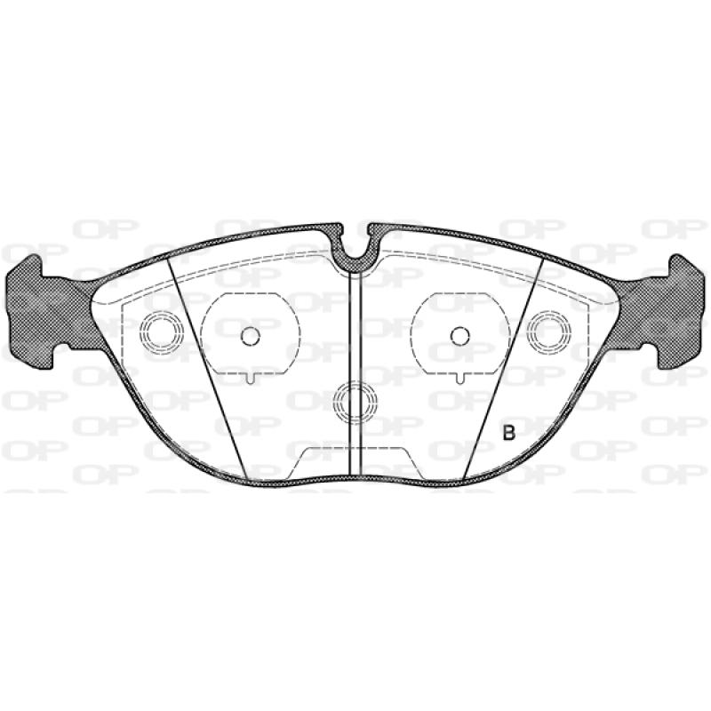 Jeu de 4 plaquettes de frein avant OPEN PARTS BPA0597.00 - Visuel 2