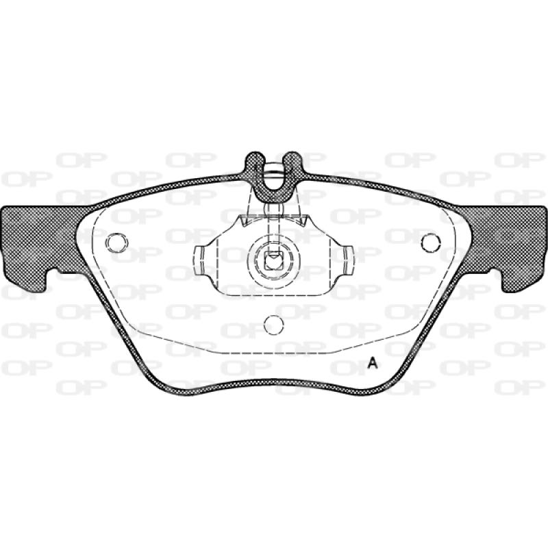 Jeu de 4 plaquettes de frein avant OPEN PARTS BPA0601.00 - Visuel 1