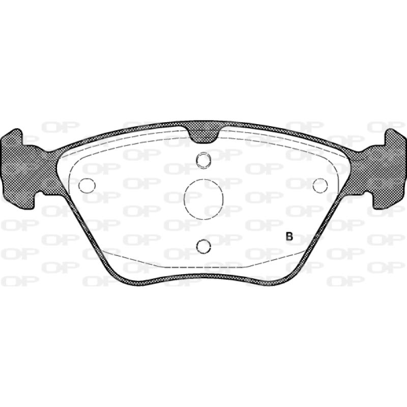Jeu de 4 plaquettes de frein avant OPEN PARTS BPA0601.00 - Visuel 2