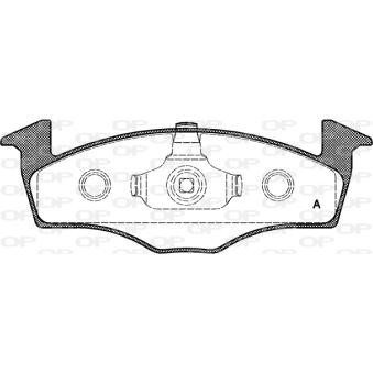 Jeu de 4 plaquettes de frein avant OPEN PARTS OEM 1H0698151A