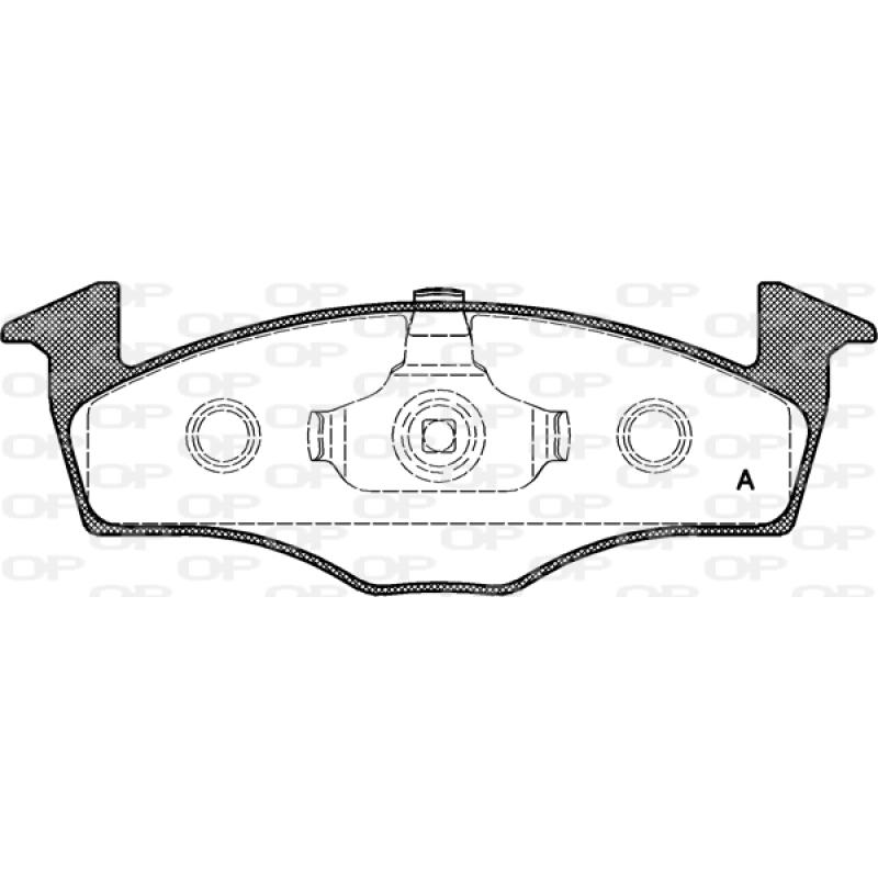Jeu de 4 plaquettes de frein avant OPEN PARTS BPA0609.00 - Visuel 1