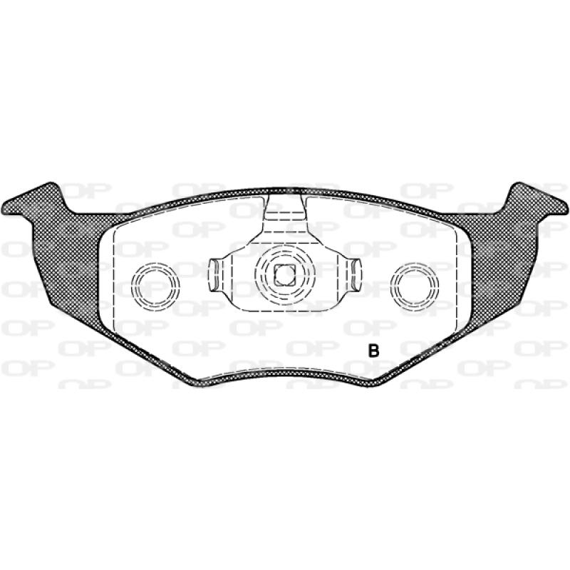 Jeu de 4 plaquettes de frein avant OPEN PARTS BPA0609.00 - Visuel 2