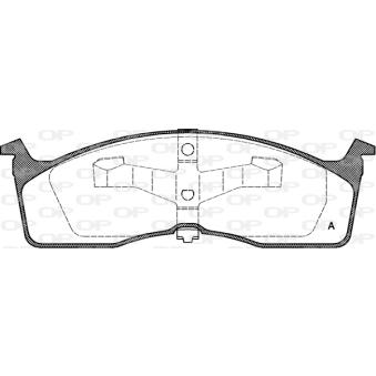 Jeu de 4 plaquettes de frein avant OPEN PARTS OEM 4797568