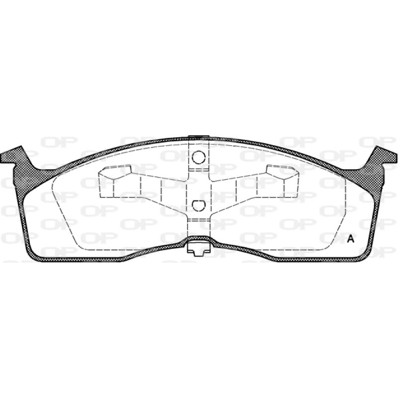 Jeu de 4 plaquettes de frein avant OPEN PARTS BPA0610.00 - Visuel 1