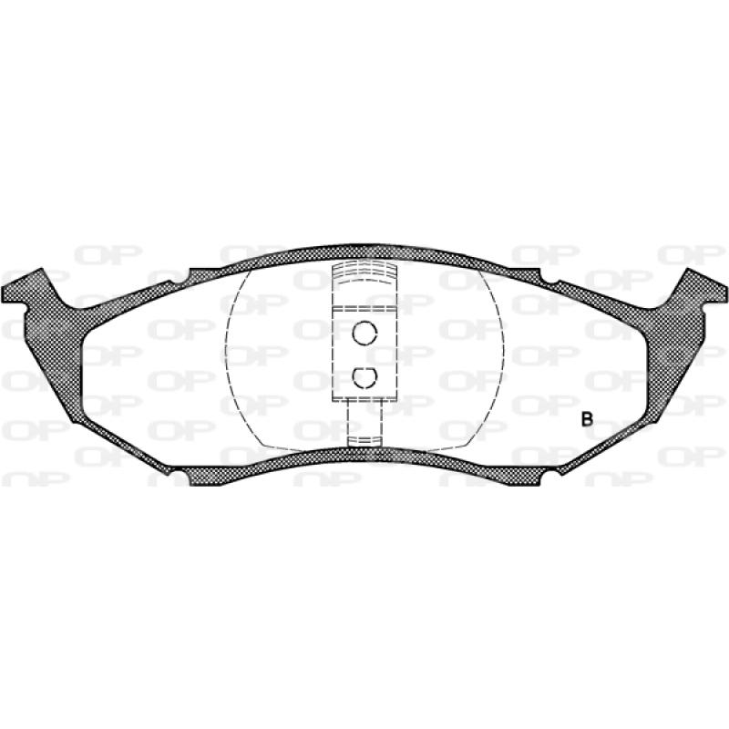 Jeu de 4 plaquettes de frein avant OPEN PARTS BPA0610.00 - Visuel 2