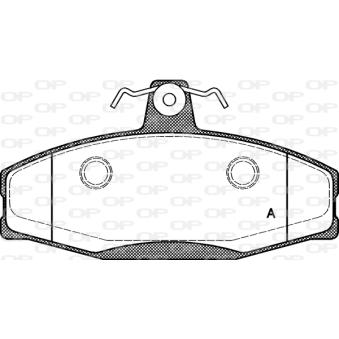 Jeu de 4 plaquettes de frein avant OPEN PARTS OEM 6U0698151F