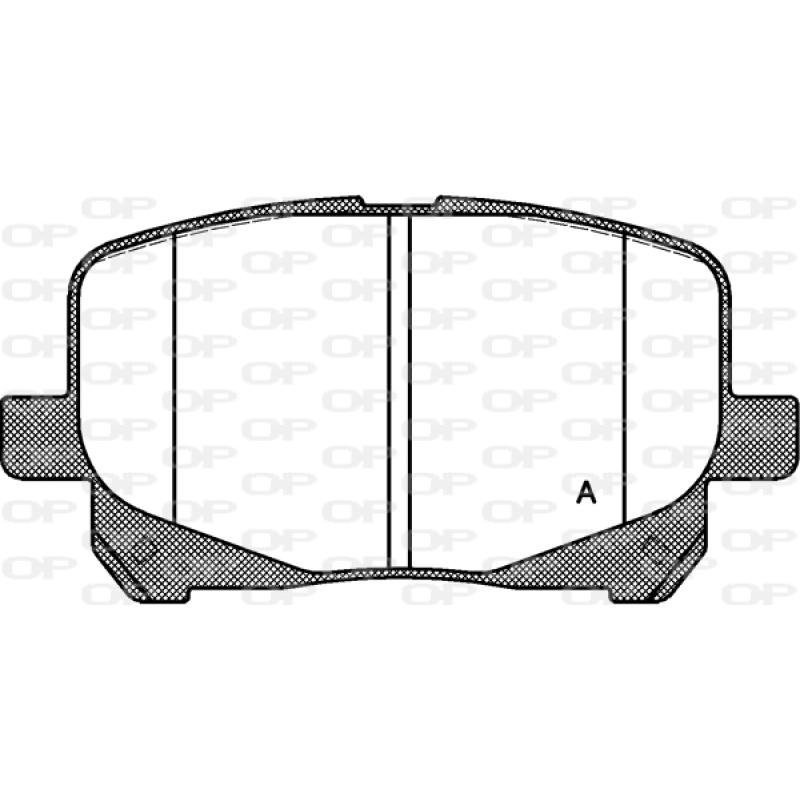 Jeu de 4 plaquettes de frein avant OPEN PARTS BPA0621.10 - Visuel 1
