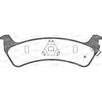 Jeu de 4 plaquettes de frein arrière OPEN PARTS OEM 4883717AA
