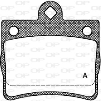 Jeu de 4 plaquettes de frein arrière OPEN PARTS OEM 0024205120