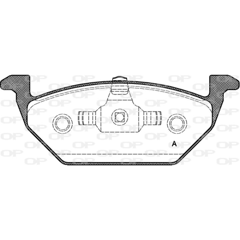 Jeu de 4 plaquettes de frein avant OPEN PARTS BPA0633.20 - Visuel 1