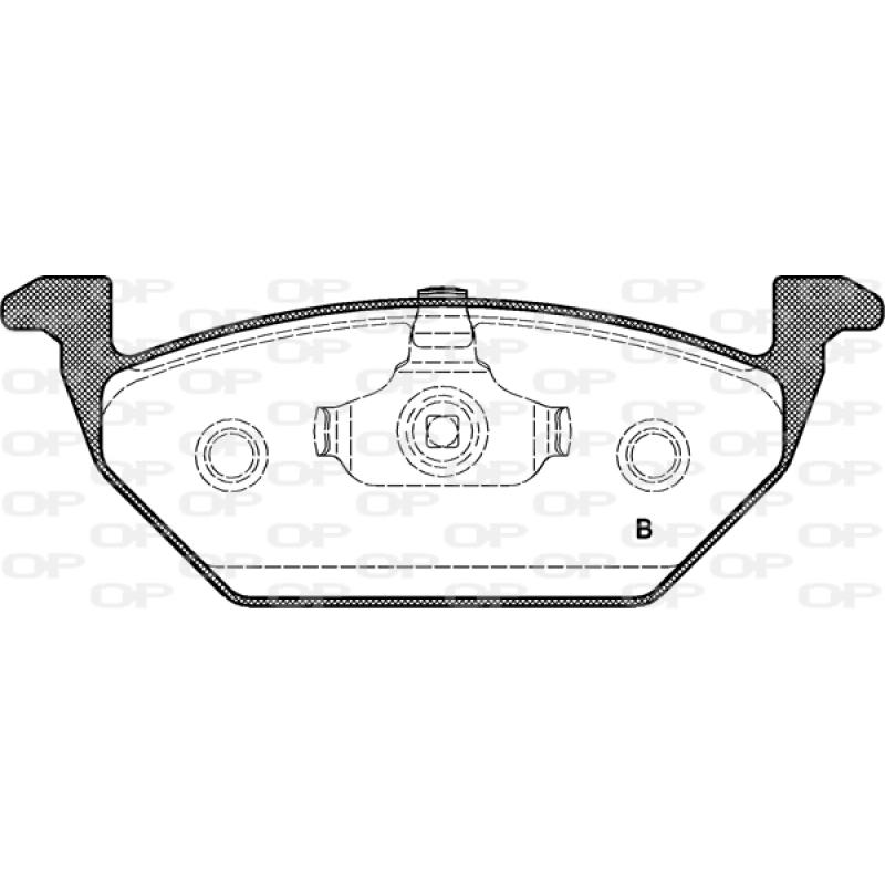 Jeu de 4 plaquettes de frein avant OPEN PARTS BPA0633.20 - Visuel 2