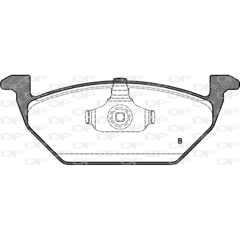 Jeu de 4 plaquettes de frein avant OPEN PARTS BPA0633.41 - Visuel 2