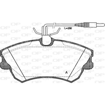 Jeu de 4 plaquettes de frein avant OPEN PARTS OEM 6025315867