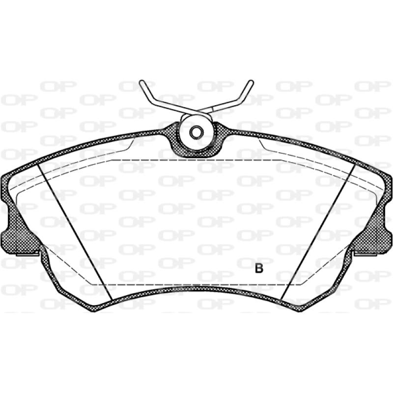 Jeu de 4 plaquettes de frein avant OPEN PARTS BPA0638.02 - Visuel 2
