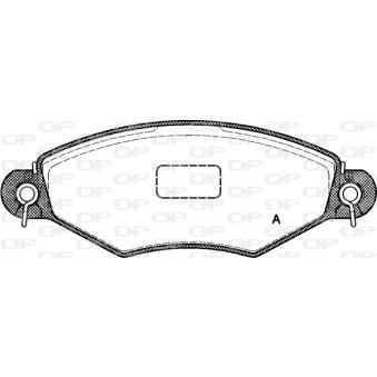 Jeu de 4 plaquettes de frein avant OPEN PARTS OEM 425204