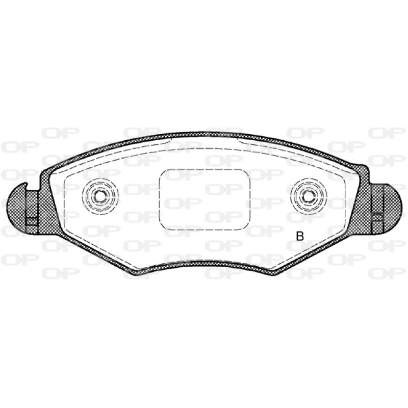 Jeu de 4 plaquettes de frein avant OPEN PARTS BPA0643.20 - Visuel 2