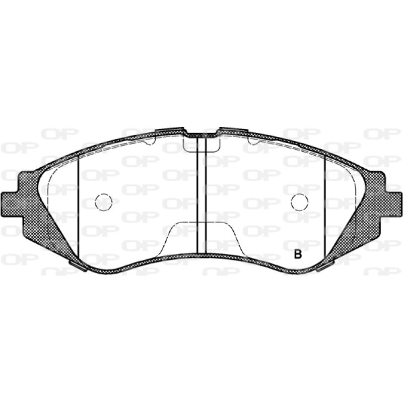 Jeu de 4 plaquettes de frein avant OPEN PARTS BPA0645.02 - Visuel 2